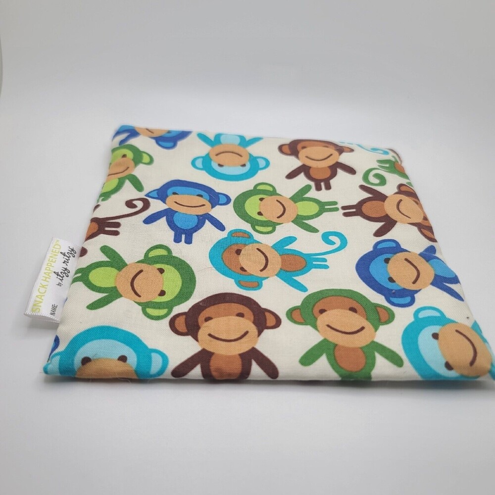 Monkey Itzy Ritzy Snack Happens Reusable Snack & Everything Bag 7x7